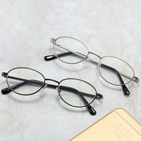 Zilead Retro Small Oval Anti-blue Light Computer Reading Glasses Metal Frame Hyperopia Eyeglasses For Women Female Man Male