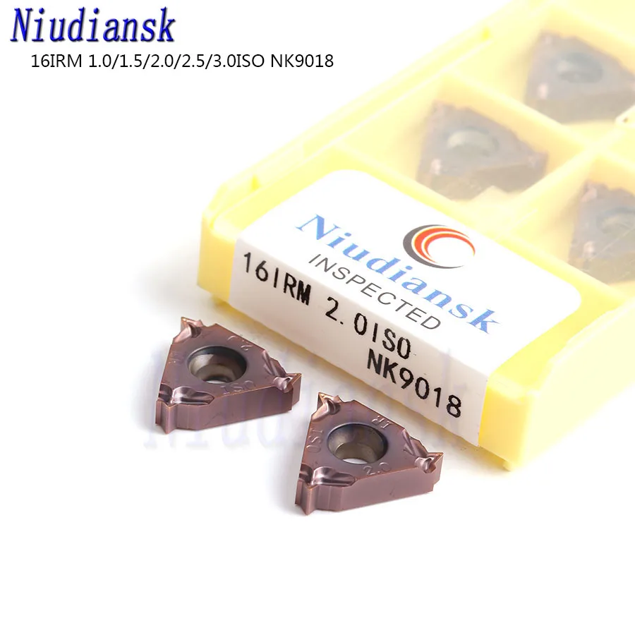 

16IRM 1.0ISO 16IRM 1.5ISO 16IRM 2.0ISO 16IRM 2.5ISO 16IRM 3.0ISO NK9018 100% оригинальные резьбонарезные вставки CNC металлическая карбидная вставка