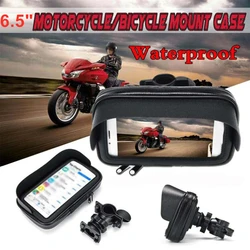 6.5 Inch Motorcycle ATV Handlebar Holder Mount Bag Black GPS Case Waterproof For Mobile Phone Anti-Scratch Practical Accessories