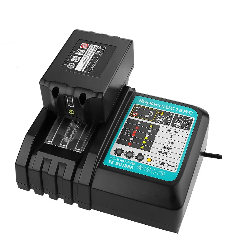 NEW DC18RCT Li-ion Battery Charger 3A Charging Current for Makita 14.4V 18V BL1830 BL1850 BL1860 Bl1430 DC18RC Power tool HOTSEL