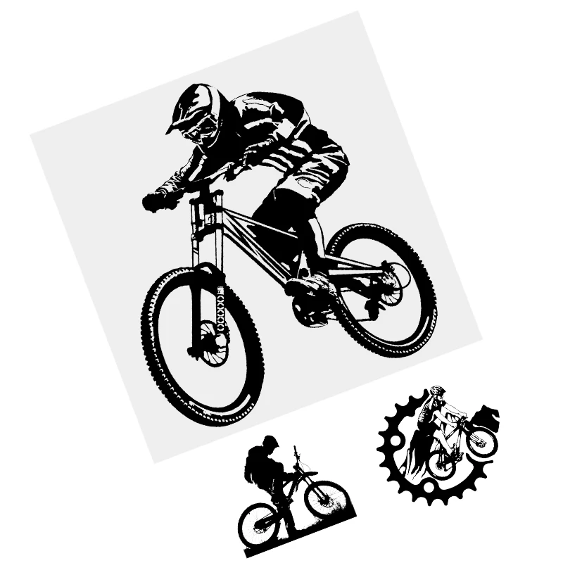 

Y365# MTB Bike Outdoor Sport Black Transparent Car Sticker Vinyl Decal Waterproof Decors for Motorcycle Bumper Laptop