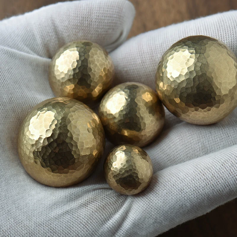 Solid Brass Cabinet Knobs Hand Hammered Furniture Handles Stucco Drawer Pulls Pockmark Wardrobe knob Nordic Door Ball Handles