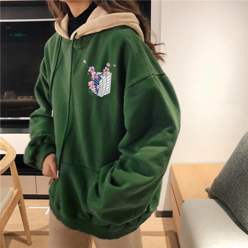 Anime Attack on Titan Levi Hoodie Harajuku Women Casual Fashion All-match Sweatshirt Streetwear Unisex Hip Hop Oversize Girl Top