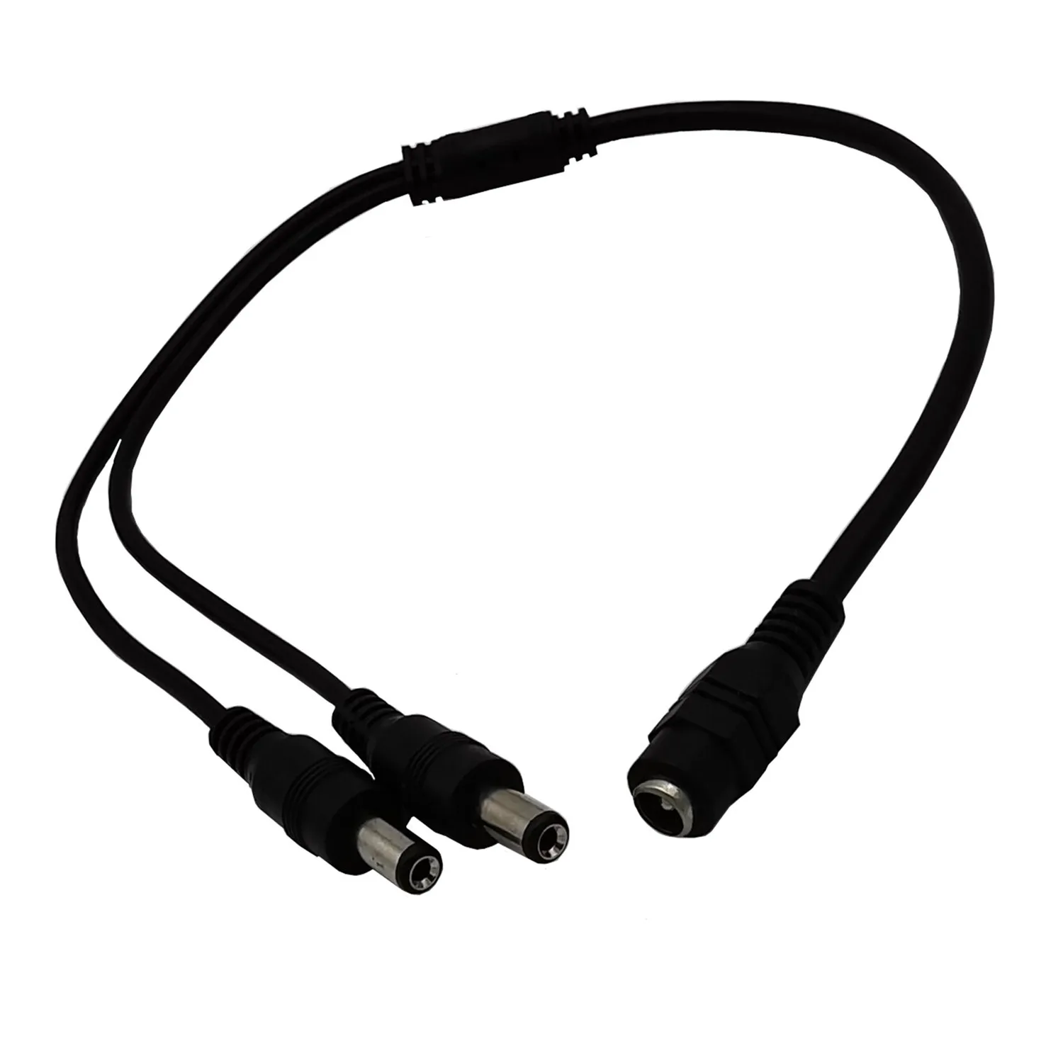 تيار مستمر السلطة جاك 5.5x2.1 مللي متر تيار مستمر كابل الطاقة 1 أنثى إلى 2 ذكر التوصيل الفاصل محول للأمن كاميرا تلفزيونات الدوائر المغلقة وشريط LED 0.4 متر