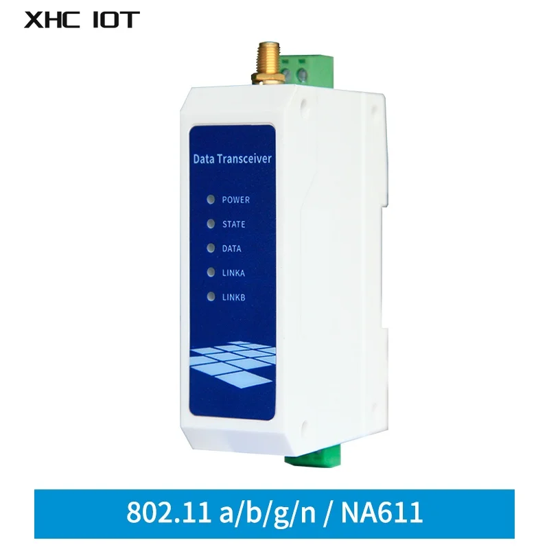 2.4/5.8G RS485 to WIFI Dual-Frequency WiFi Serial Server 802.11a/b/g/n SMA-K AT UDP HTTP AP STA NA611Transmitter Receiver XHCIOT