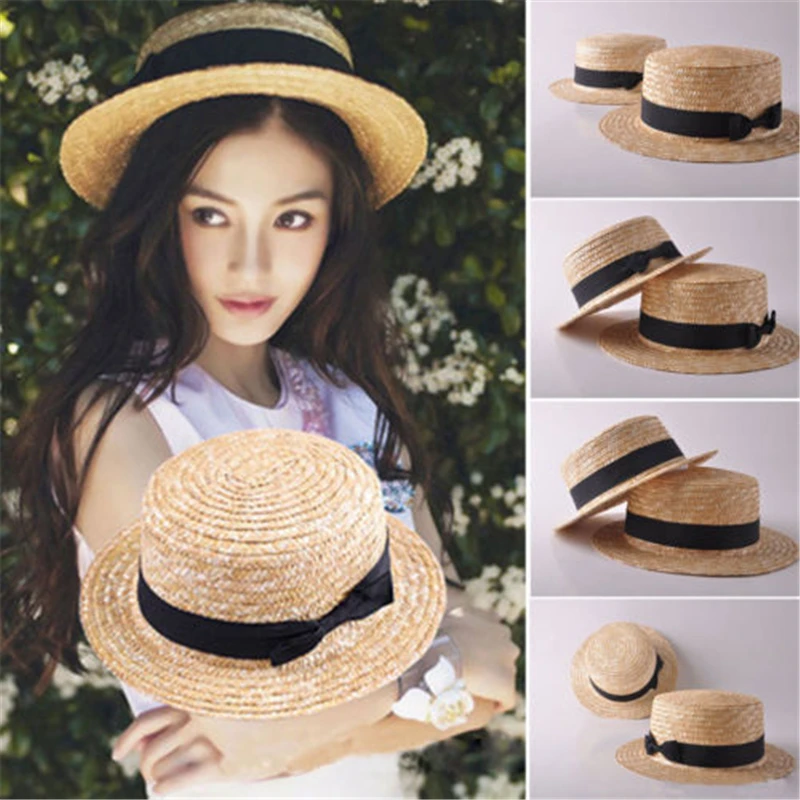 New Classic Beach Hat Women Kid Baby Girl Sunhat Family Matching Straw Summer Beach Outdoor Straw Hat Boho Style Cap Sunhat