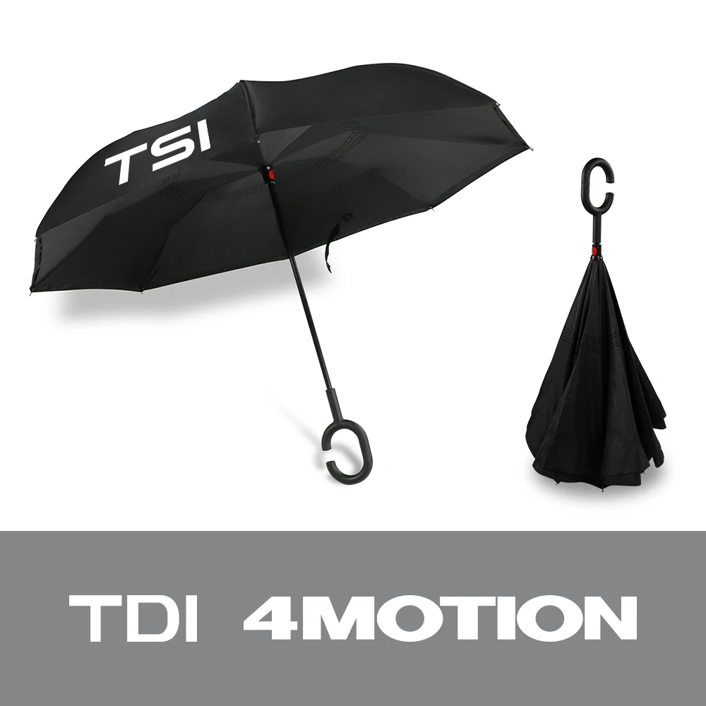 Reverse Double Layer Umbrella Inverted Accessories For VW TSI TDI 4Motion Polo Golf 5 6 7 MK6 MK7 Touran Tiguan CC Passat Bora