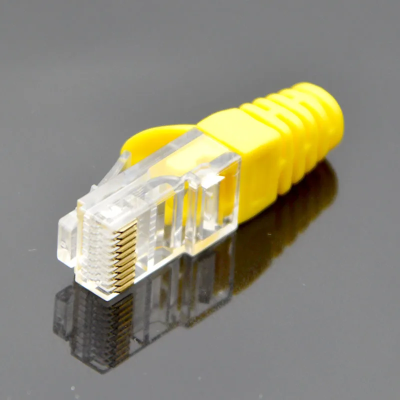 10PCS NEW Network Connector RJ48 10P10C Six kinds 10Core Special Crystal Head With Color Sheath Special