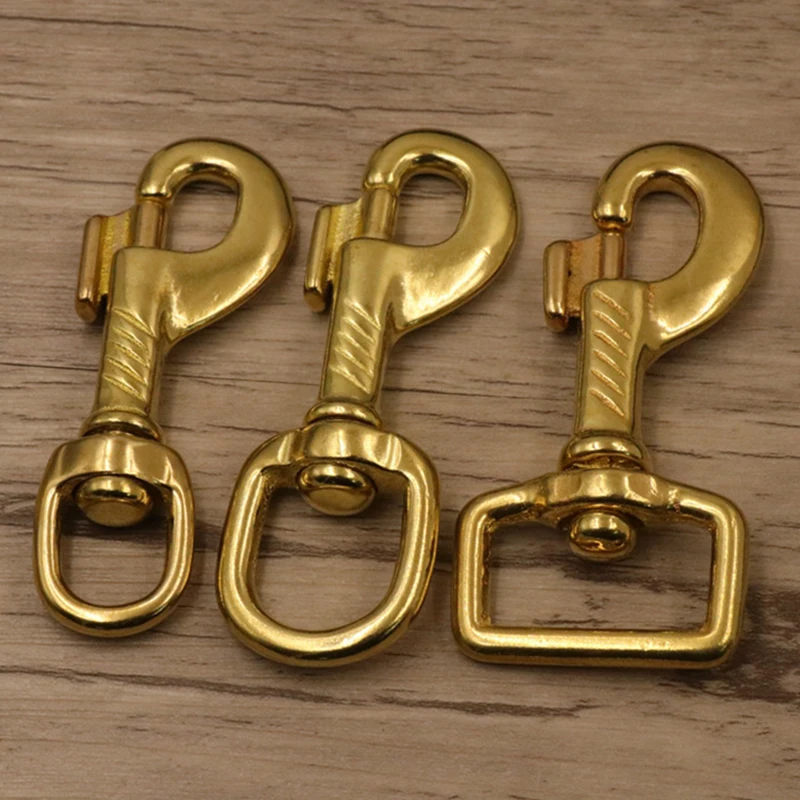 Large Brass Swivel Eye Trigger Bolt Lobster Claw Clasps Snap Hook Clip Buckle For Bag Webbing Leather Craft Collar  Accessories