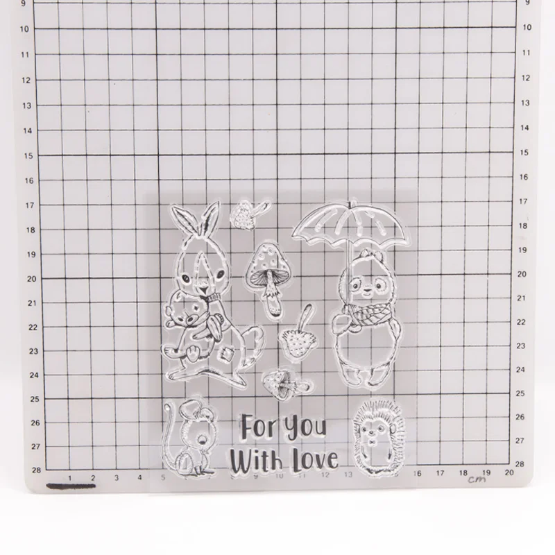 1pc Easter Bunny Transparent Silicone Stamp DIY Scrapbooking Rubber Coloring Embossed Diary Decor Template Reusable 11.5*12.5cm