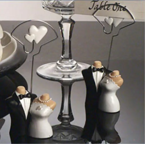 

Free shipping 20pcs/lot Joined at the Hip Bride and Groom Place Card Holder wedding favors