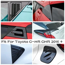 Carbon Fiber Look Side Window Scoop Louver Shutter / Rear Door Handle / Fuel Tank Cap Cover Trim For Toyota C-HR CHR 2016 - 2021