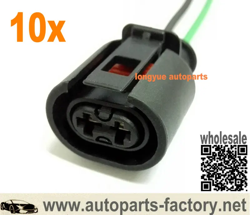 

Longyue 10pcs ABS Sensor Wiring Plug Pigtail For VW Jetta Golf GTI Beetle MK4 TT - 357973202 or 6N0 927 997A