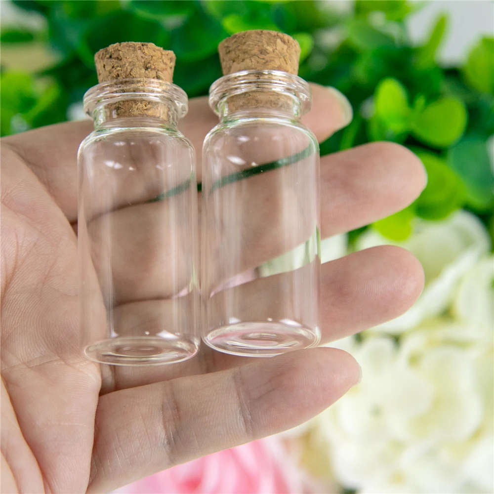 10CC Small Glass Jars With Corks Mini Wishing Bottles 100pcs 22x50x12.5mm 10ml Vials Bottles