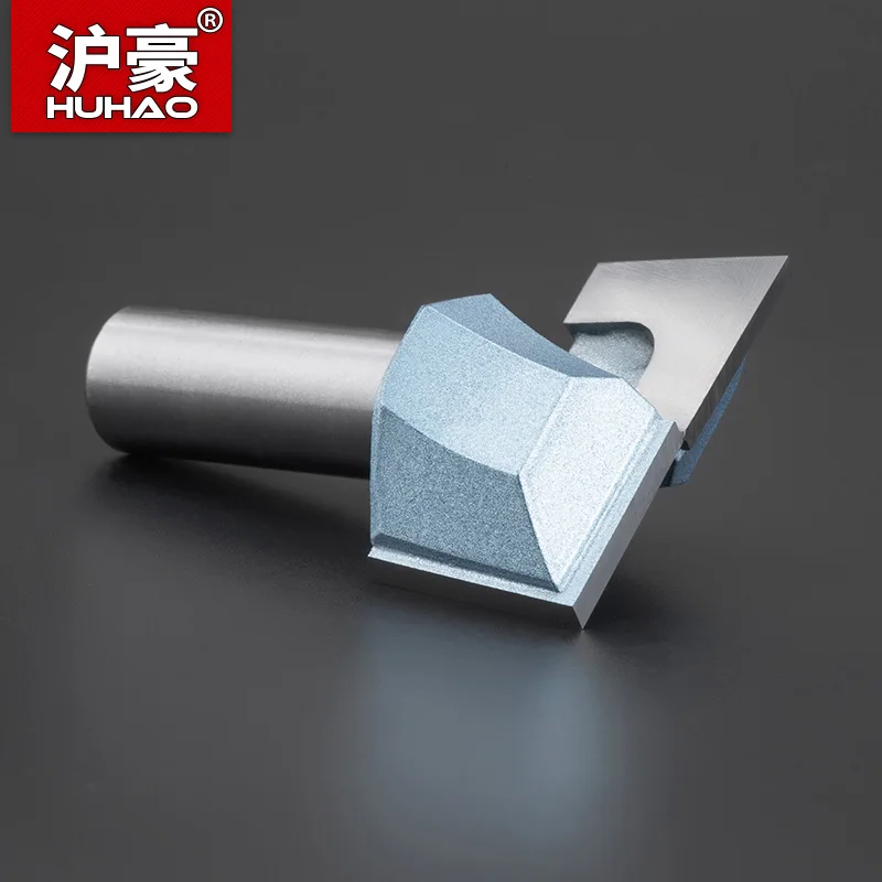 HUHAO 1/2 Shank Industrial Flat End Mill Woodworking Tools Bottom knife Drill Router Bit Wood MDF Plywood Tungsten Steel Blade