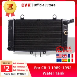 CVK Aluminium Black Radiator Cooler Cooling Water Tank For HONDA CB-1 CB400F NC27 1989 1990 1991 1992 CB 400F 89 90 91 92 New