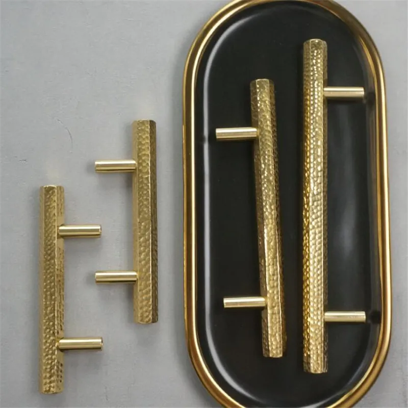 1pc Retro knurled pattern brass handle hand-forged wardrobe door knobs furniture drawer handle pulls