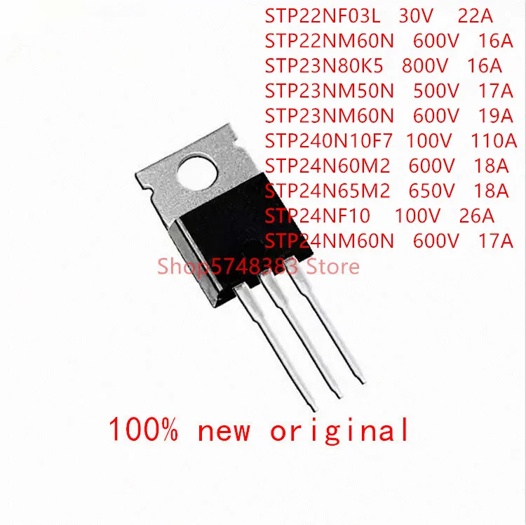 

10PCS/LOT STP22NF03L STP22NM60N STP23N80K5 STP23NM50N STP23NM60N STP240N10F7 STP24N60M2 STP24N65M2 STP24NF10 STP24NM60N TO-220