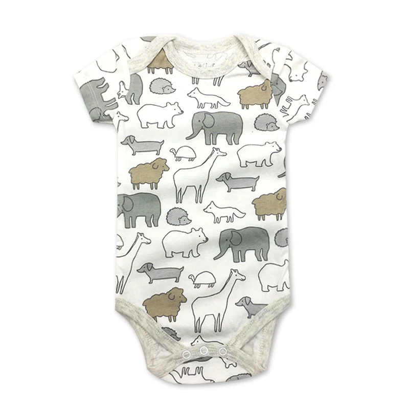 5 pcs/lot Baby Short-sleeve rompers baby boy jumpsuit Newborn baby cotton romper Jumpsuits & Rompers