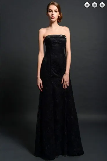 Robe de soirée noire avec veste en dentelle, maxi, élégante, longue, pour mère de la mariée, 2018