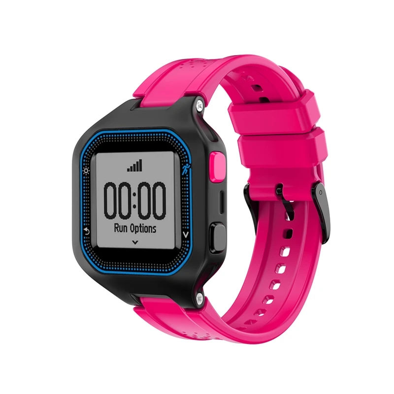 Pulseira de silicone para relógio garmin-forerunner 25, nova pulseira de silicone para substituição em relógio feminino com gps, código pequeno, ferramenta, 2020 a 2021