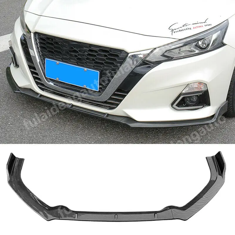 

For Nissan Teana Altima 2019-2020 Carbon fiber Look Front Bumper Lip Diffuser Body Kit Car Accessories