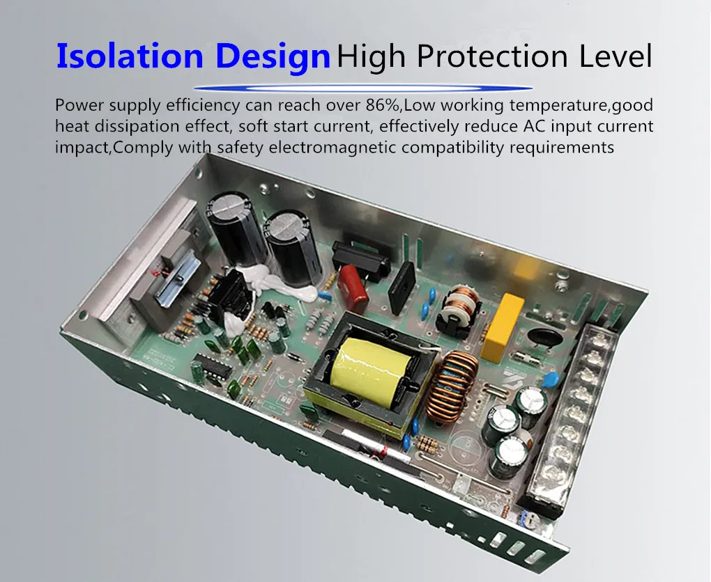 3D Printer Switching Power Supply AC 110V 220V to DC 12V 24V 36V Lighting Transformer Source 500W for CCTV Security