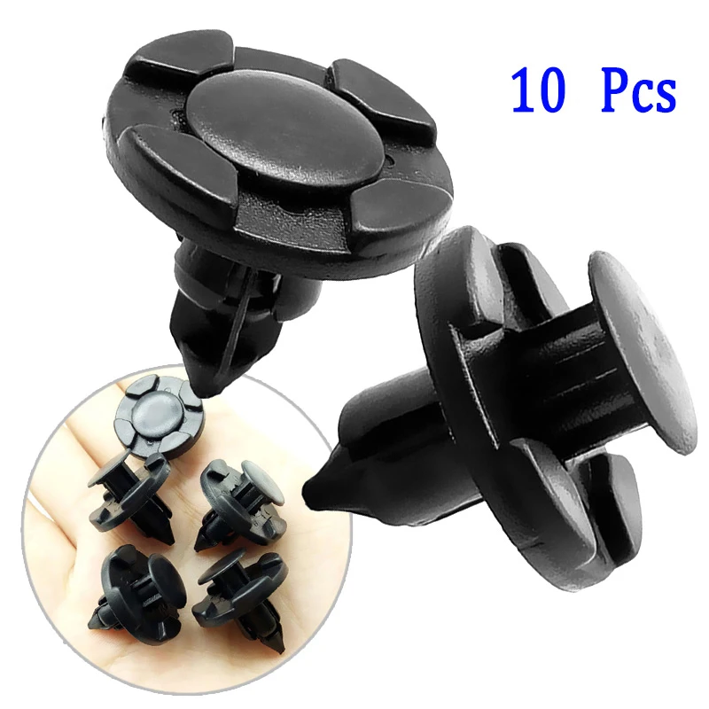 10x Car Styling 8mm Bumper Fastener Rivets Clips for Nissan TIIDA X-TRAIL Qashqai Skoda Octavia Fabia Renault Clio Ford Focus