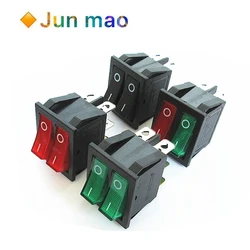 1PCS Electric heater oil pan electric cooker double boat rocker power switch button 6 feet 2 stalls with lights