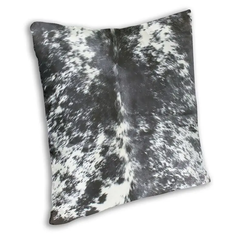 Animal Cowhide Texture Throw Pillow Cover Home Decor Square Rustic Cow Faux Fur Skin Leather Cushion Cover 45x45 Pillowcover