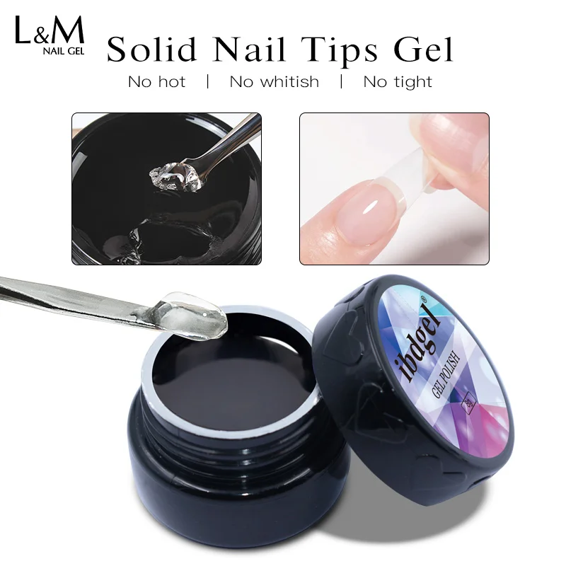 ibdgel Solid Nail Tips Gel Polish Clear Fast Nail Extension Gel Varnish Art Sculpture Diamond Stick Press Nail Tip Gel Polish