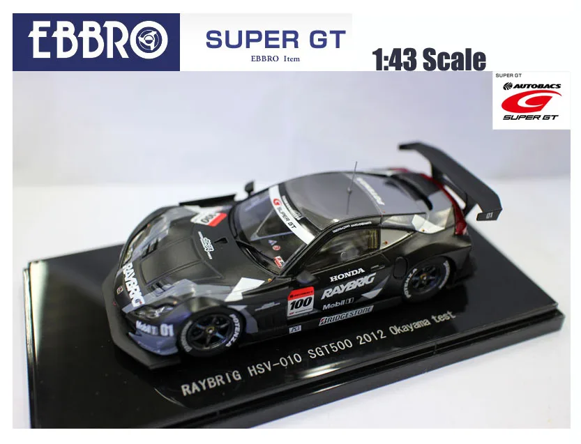 Ebbro 1/43 Scale Super GT Raybrig HSV-010 SGT500 2012 Okayama Test Racing car model for collection Resin