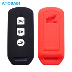 Silicone Car Key Case Smart Remote Control Fob Cover Skin For Honda Airblade 125 C125 Super Cub Scooter Vario 150 PCX Forza 300