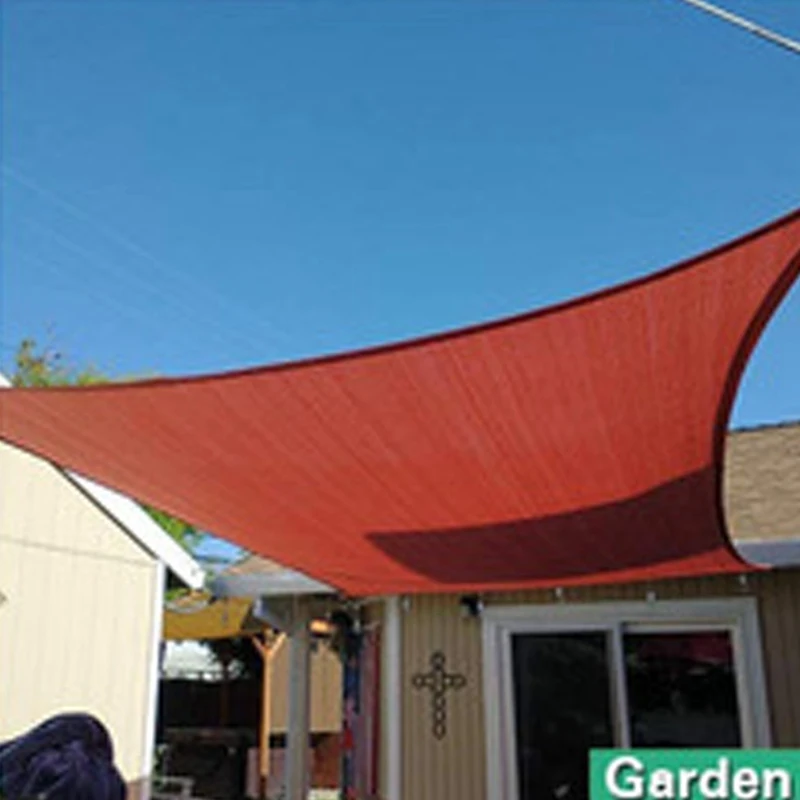 Wine Red 300D Waterproof Polyester Fabric Sun shade Sails Garden Courtyard Awning Outdoor Beach Camping Shelter Tent