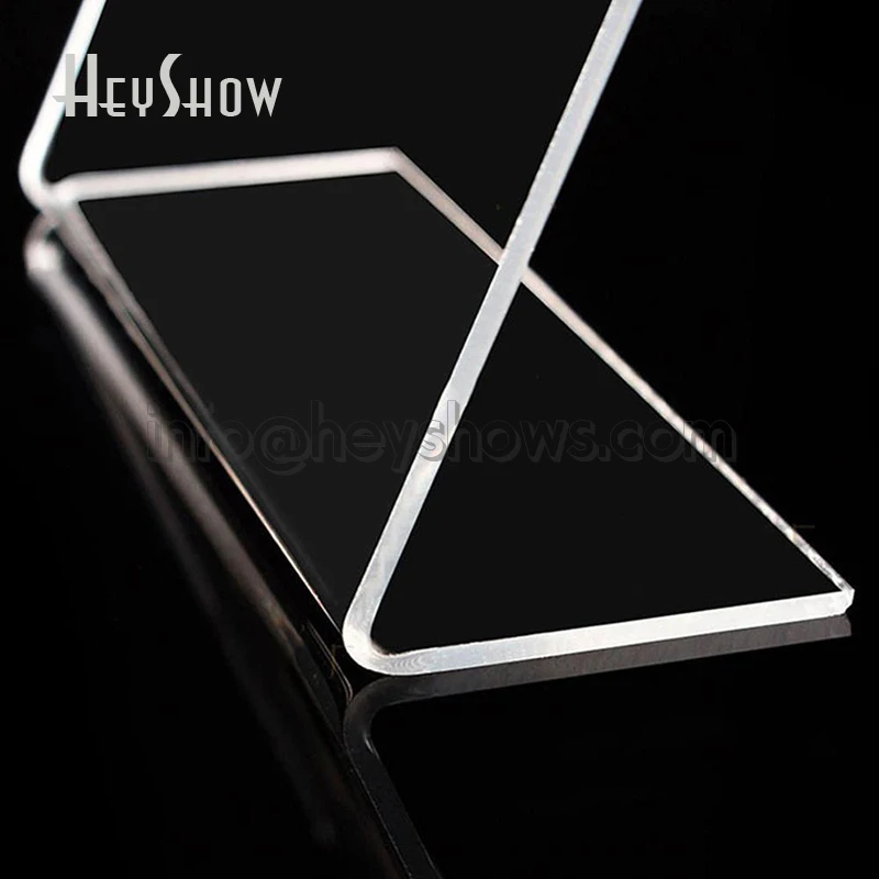 10pcs L Shaped Acrylic Desk Price Tag Holder Clear Acrylic Table Sign Label Frame Desktop Display Stand Paper Name Card Holders