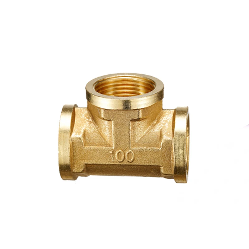 Empalmador de latón en forma de T, Conector de púas de cobre, adaptador de acoplador de aire, agua y aceite, manguera de 3 vías, 1/8, 1/4, 3/8, 1/2"