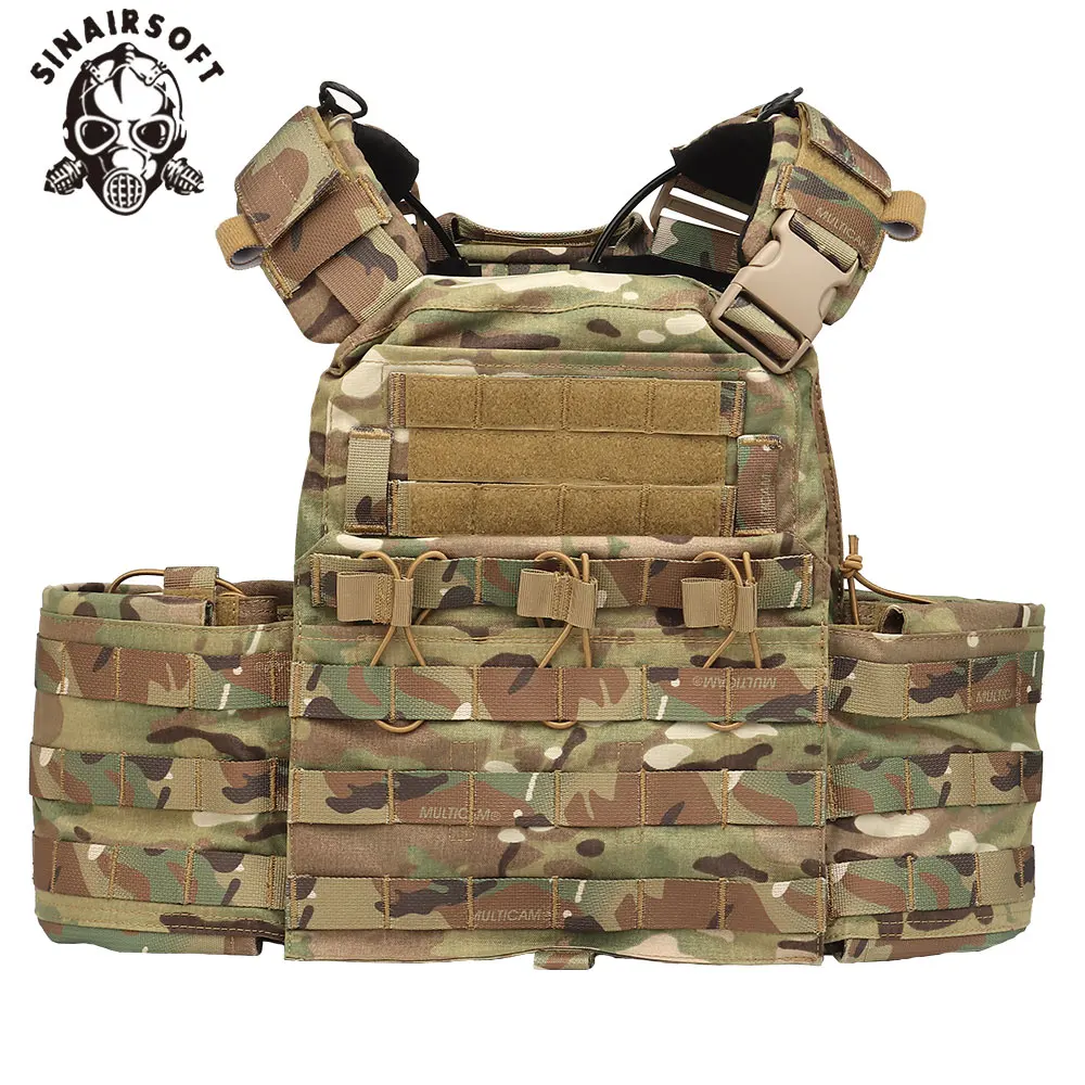 Tatctical CPC Vest Combat Carrier Molle Magazine Pouch Quick Release Cummerbund EVA Pad Cage Plate Baffle Paintball Accessories