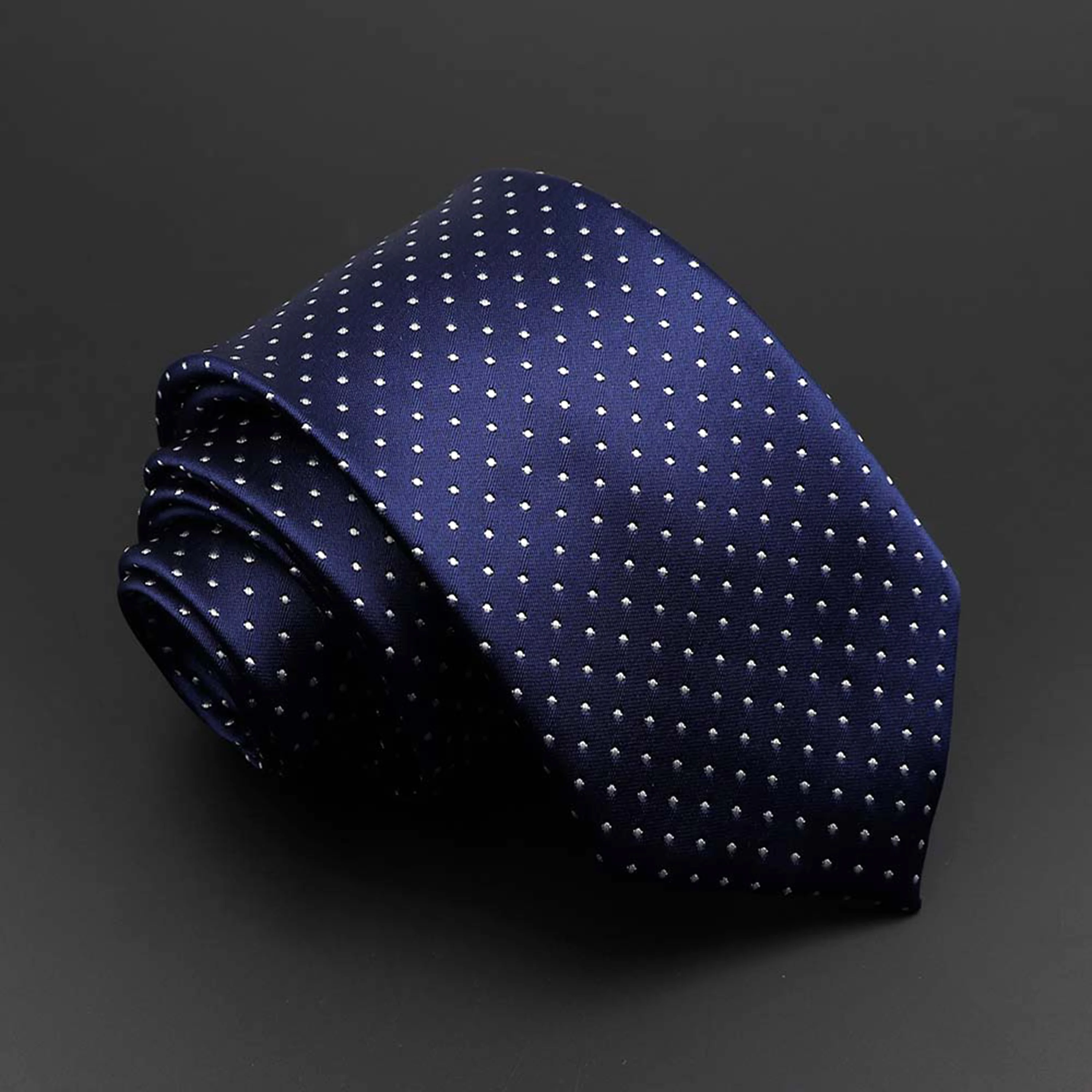 Hommes 7 cm maigre Polyester cravate de luxe col à carreaux pour la fête de mariage Jacquard Corbatas Para Hombre concepteur cravate à pois