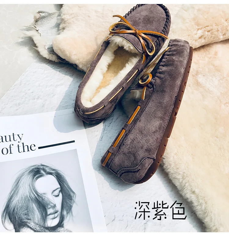 China\'s top quality snow boots in 2021, real sheepskin 100% natural wool woman flats women loafers free delivery,  women\'s shoes