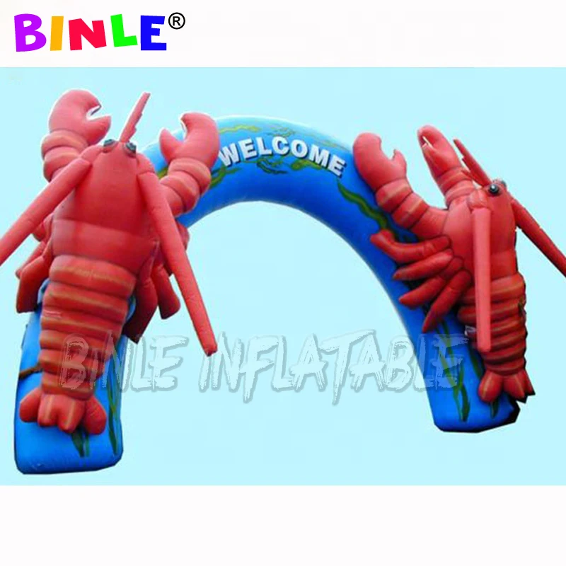 Custom made advertising inflatable lobster arch decoration inflatable welcome archway for events