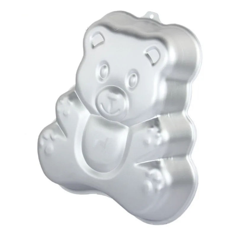 3D Cartoon Bear Fondant Cake Pan Anode Aluminum Alloy Chiffon Cake Molds DIY Western Food Baking Decorating Tools