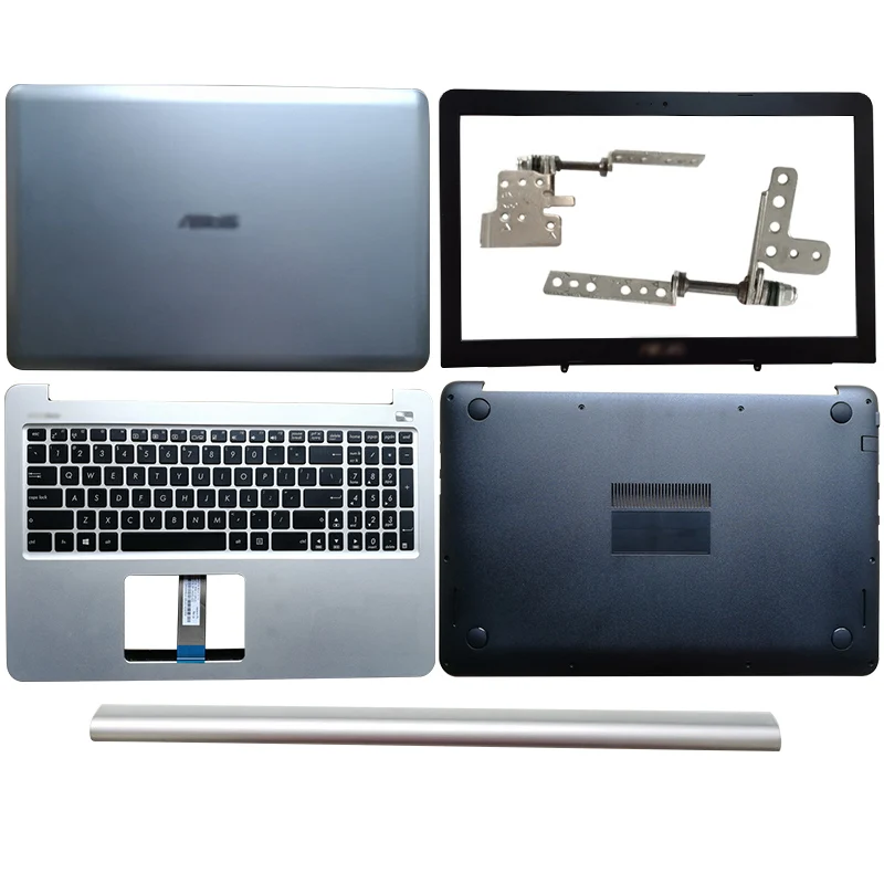 LCD Back Cover/Front Bezel/Hinges/Hinges Cover/Palmrest/Bottom Case For ASUS 15.6