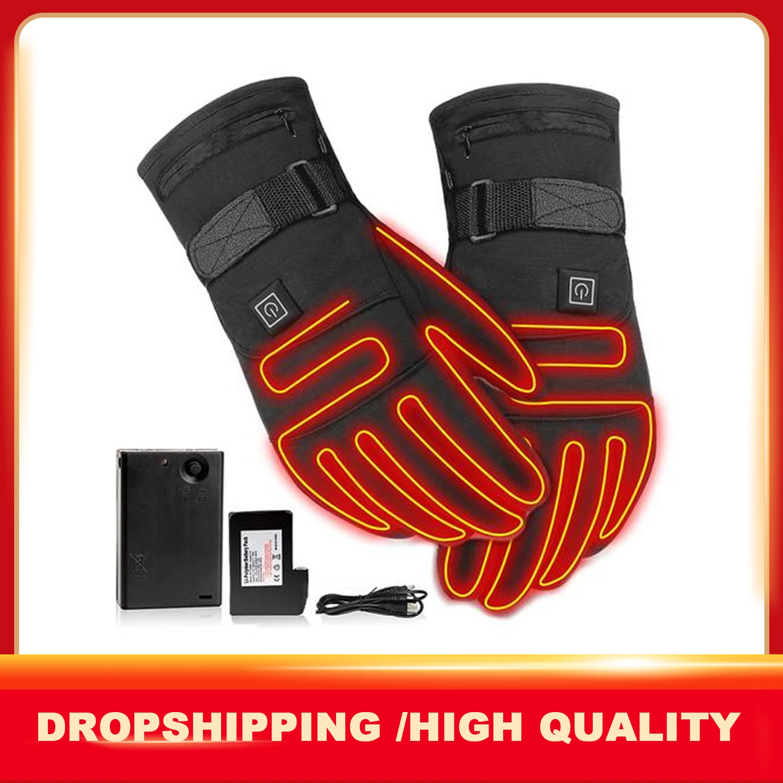 Heated Gloves 3.7V 4000 MAh Rechargeable Battery Powered Electric Heated Hand Warmer for Hunting Fishing Skiing Cycling перчатки