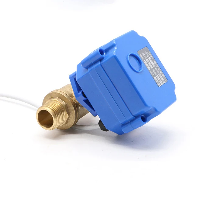 CWX-15N DN20 G3/4 MxF brass MINI motorized ball valve for Central air-conditioning fan tray DC3-6V /DC12V CR01 / 02/ 05