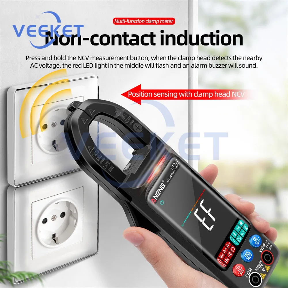 Цифровой мультиметр-зажим ST211 ST212, 6000 отсчетов