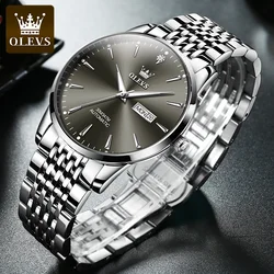 OLEVS 2024 New Luxury Men Mechanical Wristwatches Waterproof Automatic Watch Stainless Steel Sports Business Watch for Men 6635