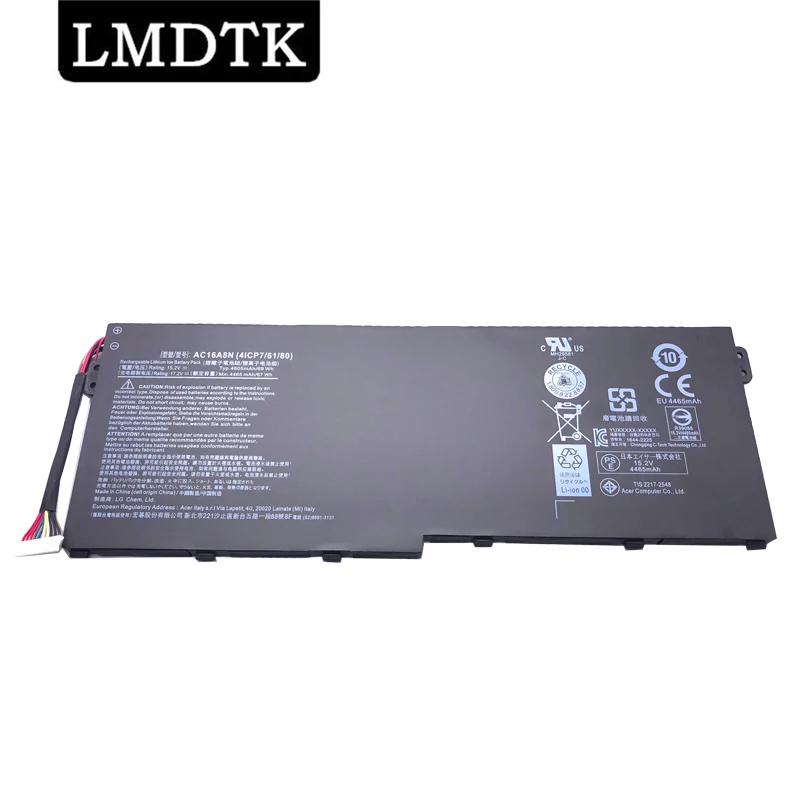 Lmdtk Nova Bateria do Portátil para Acer Aspire V17 V15 Ac16a8n Nitro Ser Vn7593g Vn7793g 73yp 78e3 717l 15.2v 69wh