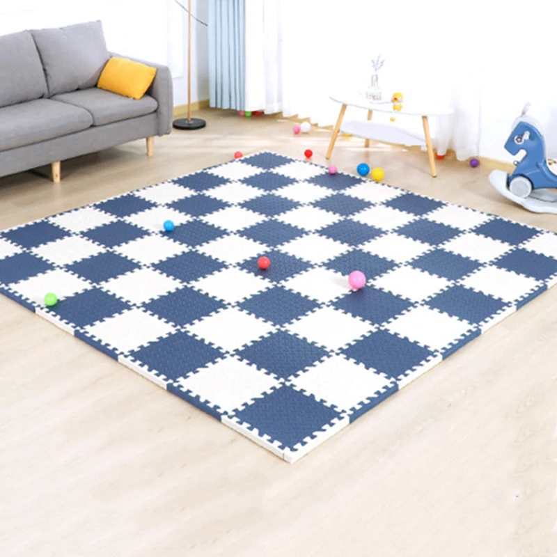 Alfombra de espuma de rompecabezas para bebé, alfombrilla de juego para niños, azulejos de ejercicio entrelazados, alfombras de suelo, juguetes,