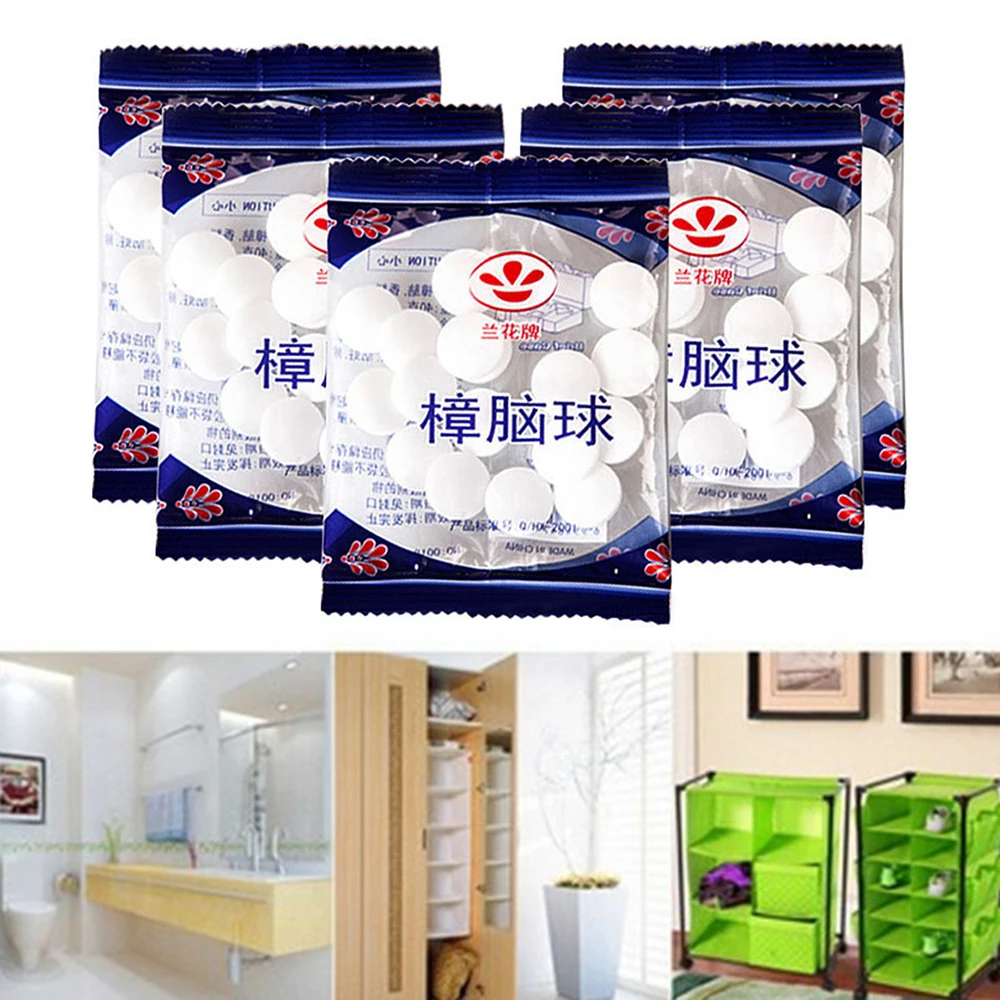 Natural Mothballs Balls Anti-mildew Moth Balls Repellent Camphor Ball Pest Control Closet Drawer Deodorizer Accessories