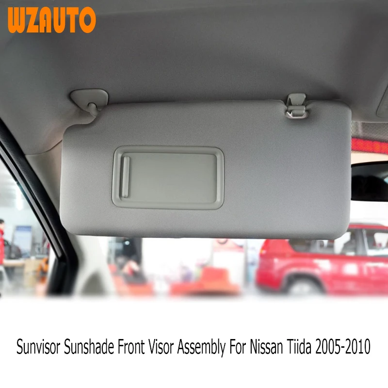 Car Accessories Interior Sunvisor With Mirror Front Windscreen Antidazzle Sun Shade Sunshield visor For Nissan Tiida 2005-2010